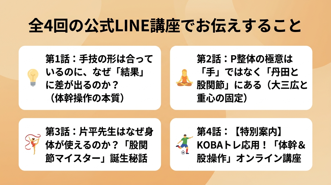 全4回の公式LINE講座でお伝えすること